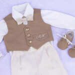 Costum botez bej ‘Harry’